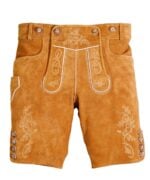 Füssen Tan Leather Shorts