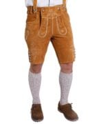 Füssen Tan Leather Shorts