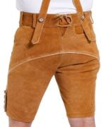Füssen Tan Leather Shorts
