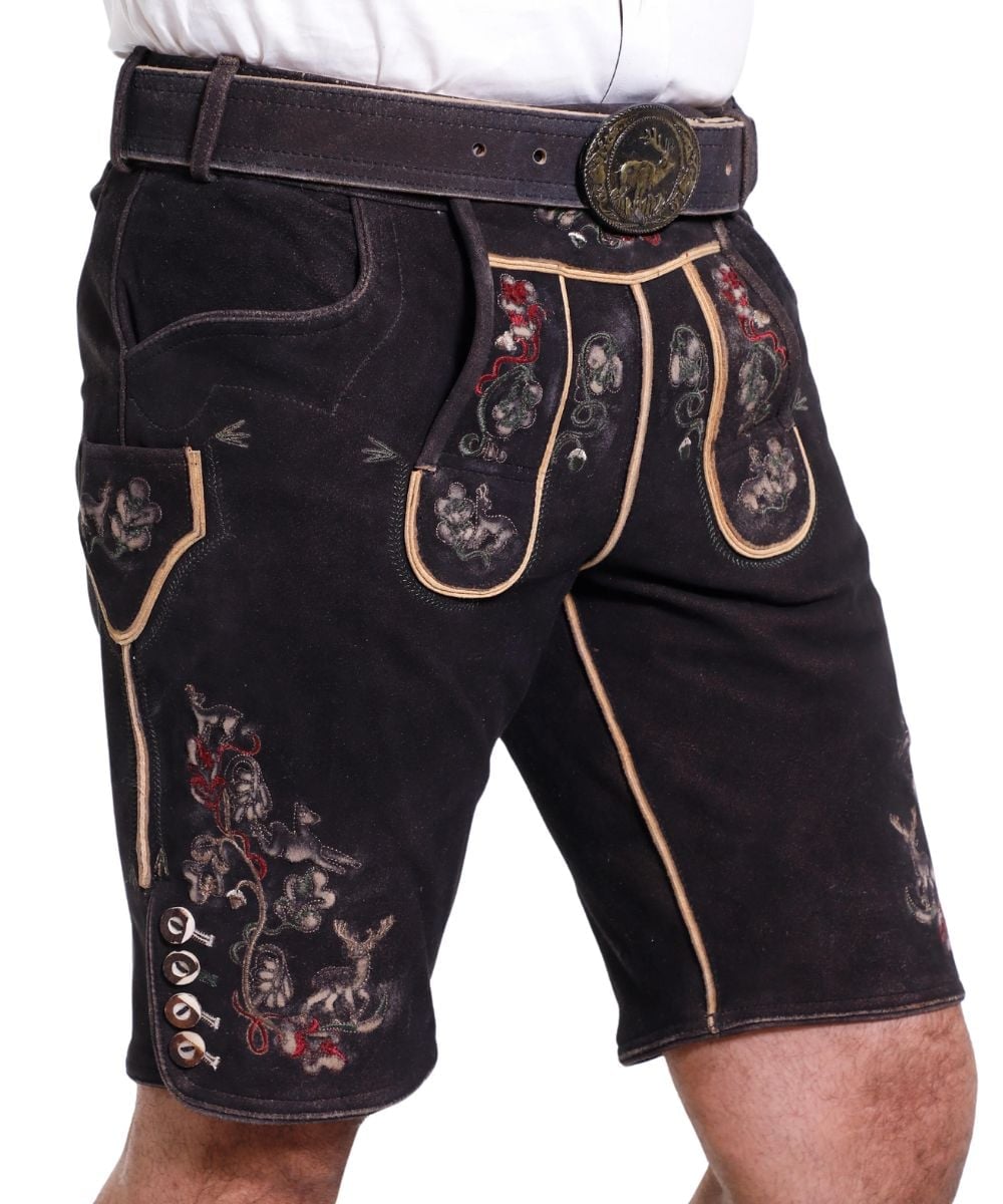 Nürnberg Faded Black Lederhosen